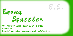 barna szattler business card